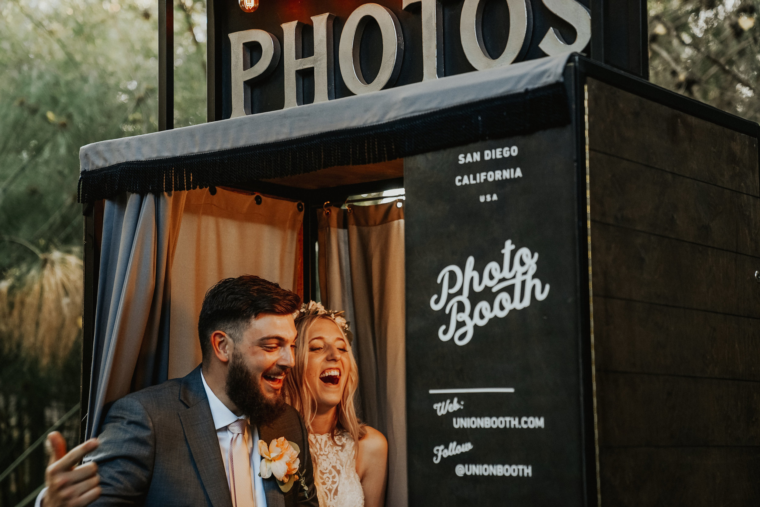 Vintage style wedding photo booth by Union Booth California