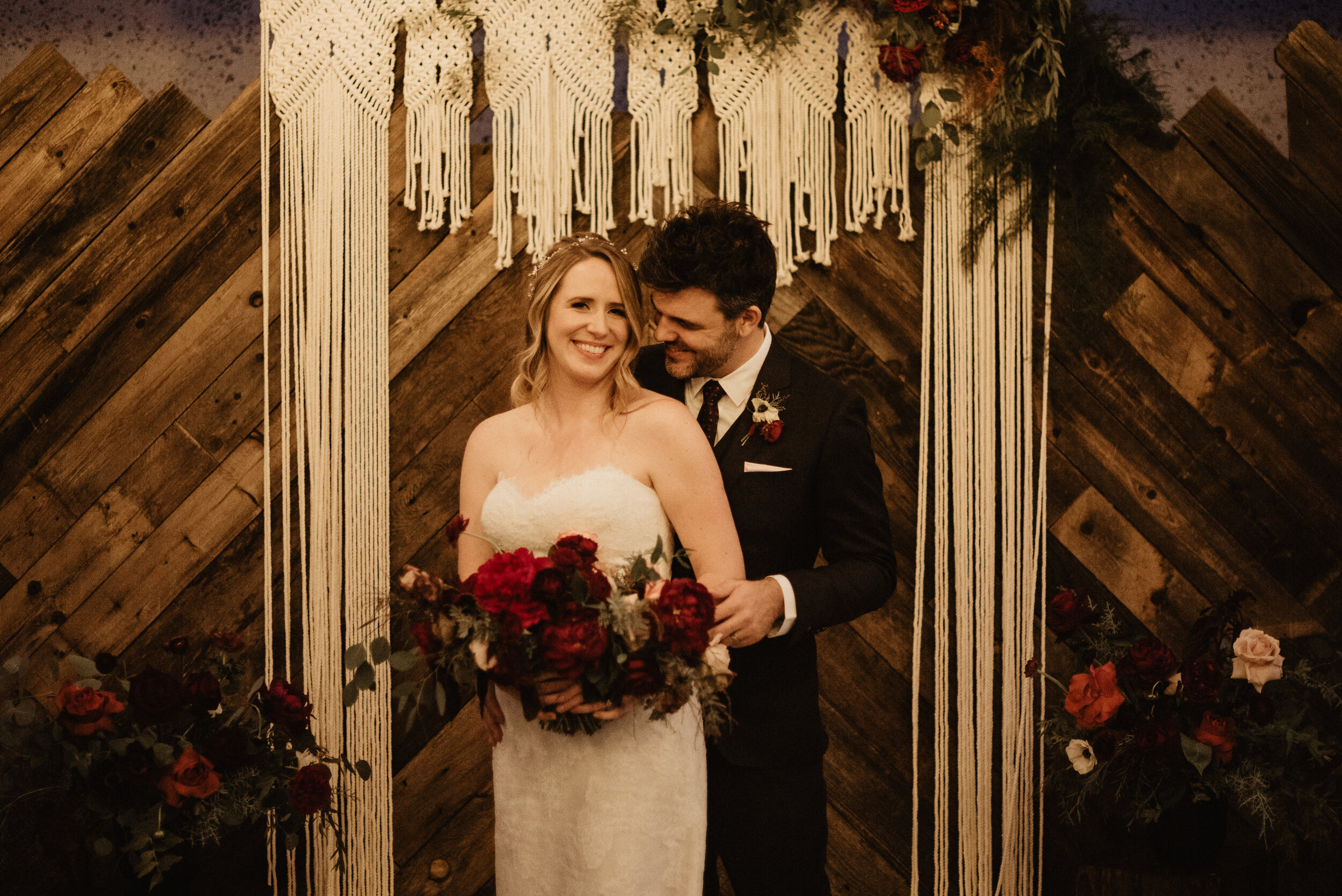 Wood shed venue wedding