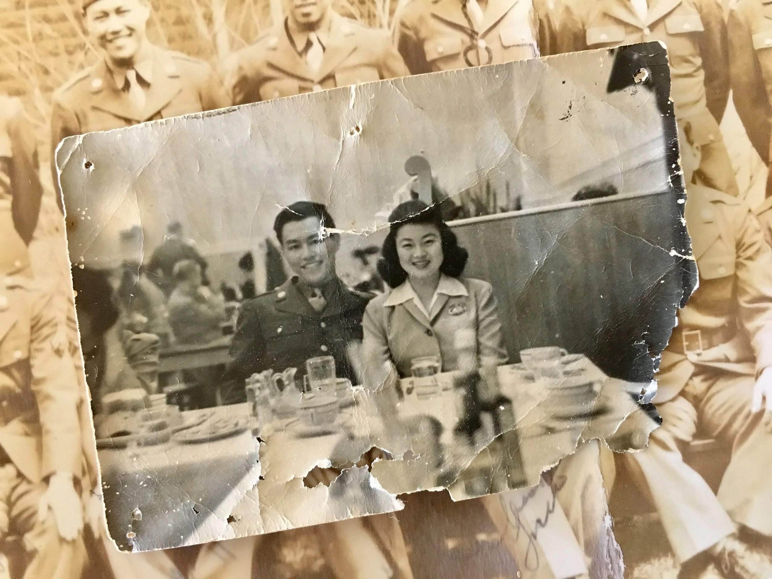 Photo of George and Mary Shimizu, from her many interviews of the survivors of the Japanese-American incarceration camps during WWII.