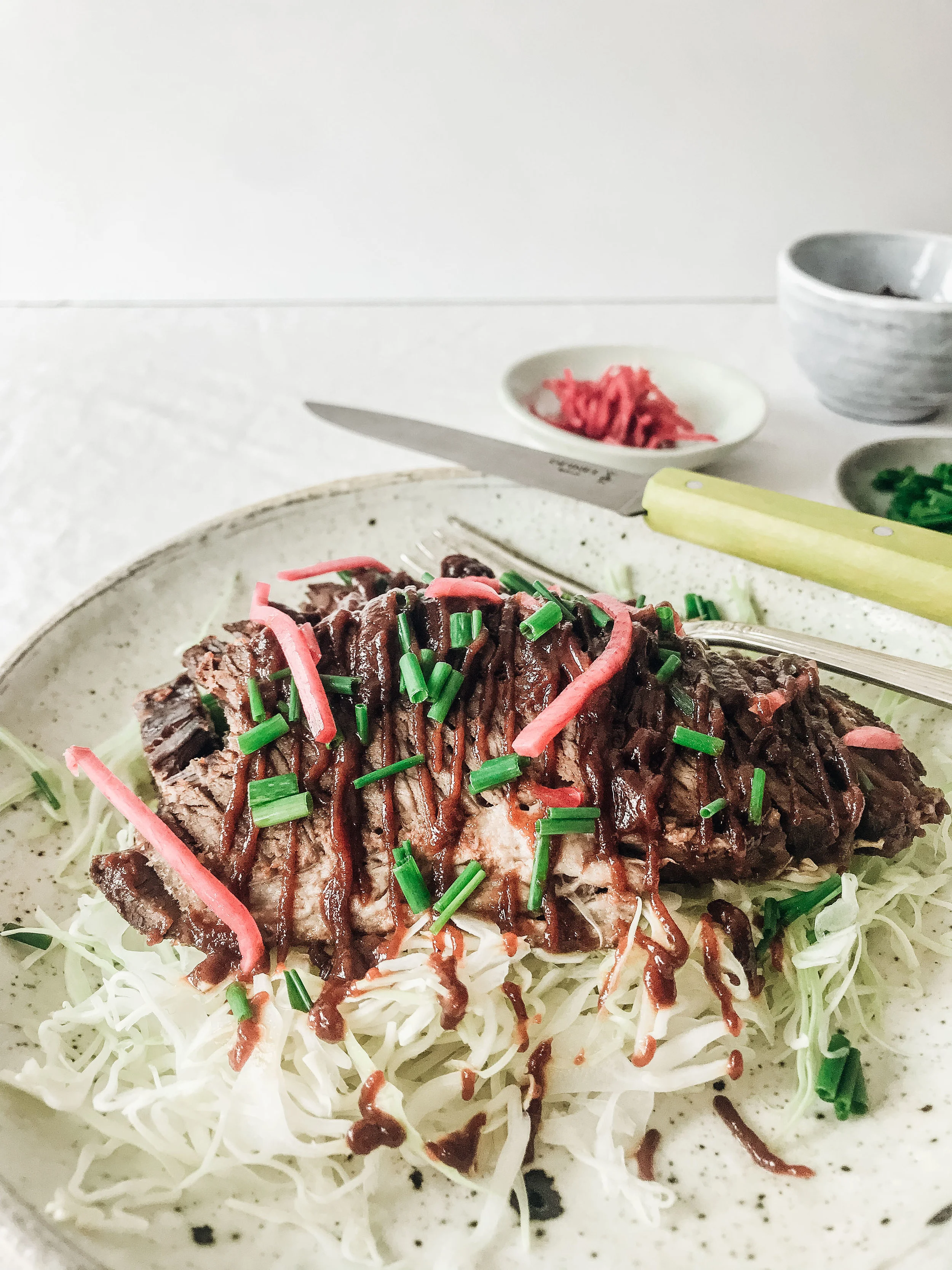 Rosh Hashanah Brisket Braised in a Homemade Japanese Barbecue Sauce