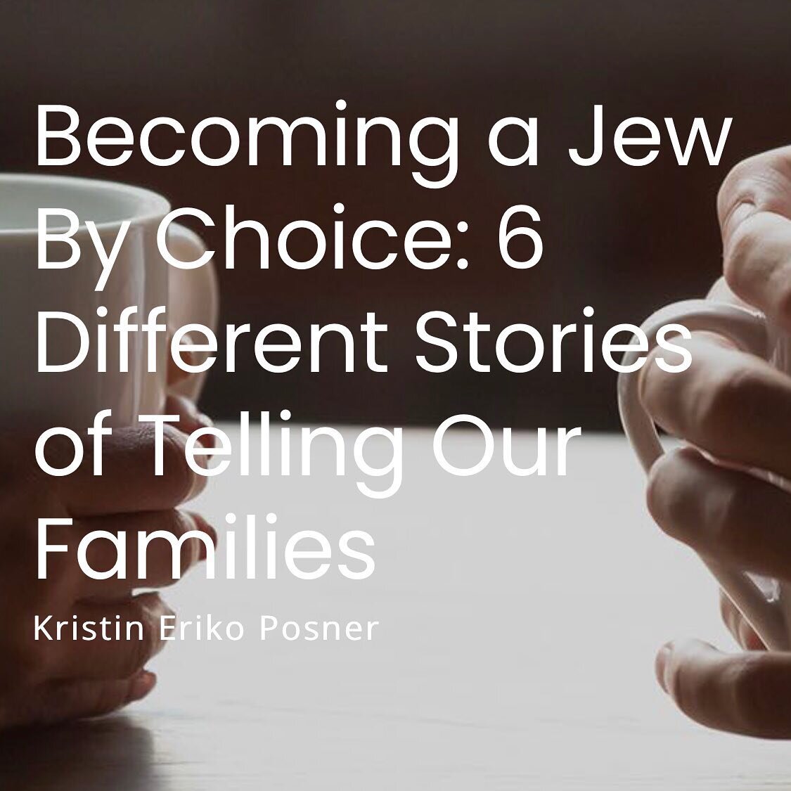 Perhaps of all the stories I have written, I am most proud of these two stories for JBC's.

Thank you to the folks who vulnerably shared their Jewish journeys with me. If you know anyone who is in the process of becoming a Jew by choice, please forwa