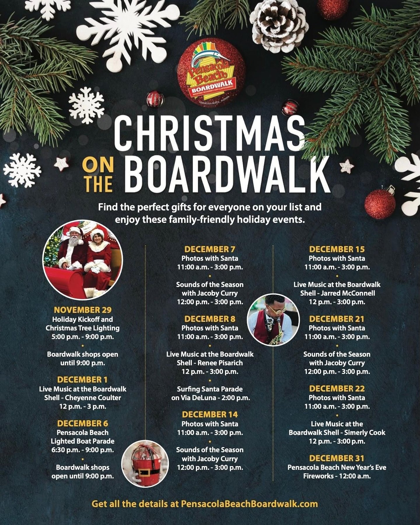 &lsquo;Tis the season! 🎄🎁✨ Join us on the @pensacolabeachboardwalk for festive fun &amp; holiday shopping all season long. See you there! 

#pensacolabeachboardwalk #envieboutique #holidayshopping #holidayseason
