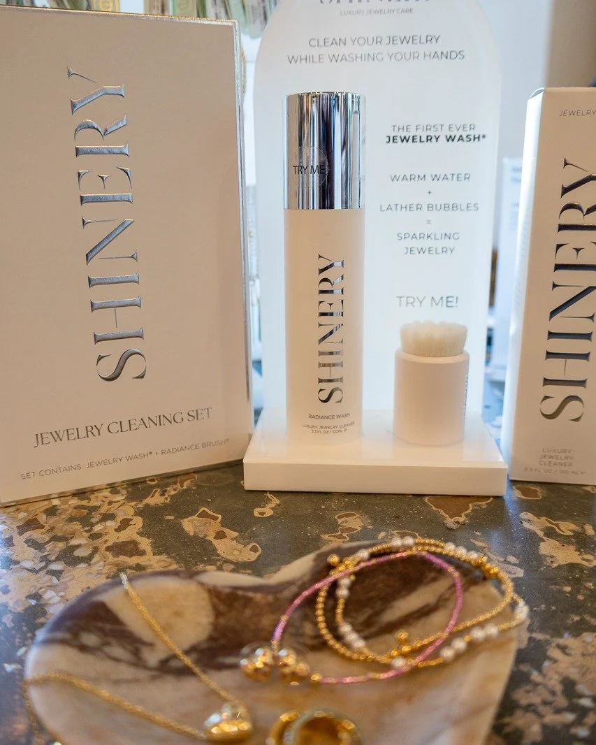 Give your jewelry a little extra TLC with SHINERY - the luxury jewelry wash!

✨ Wash while wearing your jewelry
✨ Safe for all metals &amp; gemstones
✨ Simple, safe &amp; clean ingredients