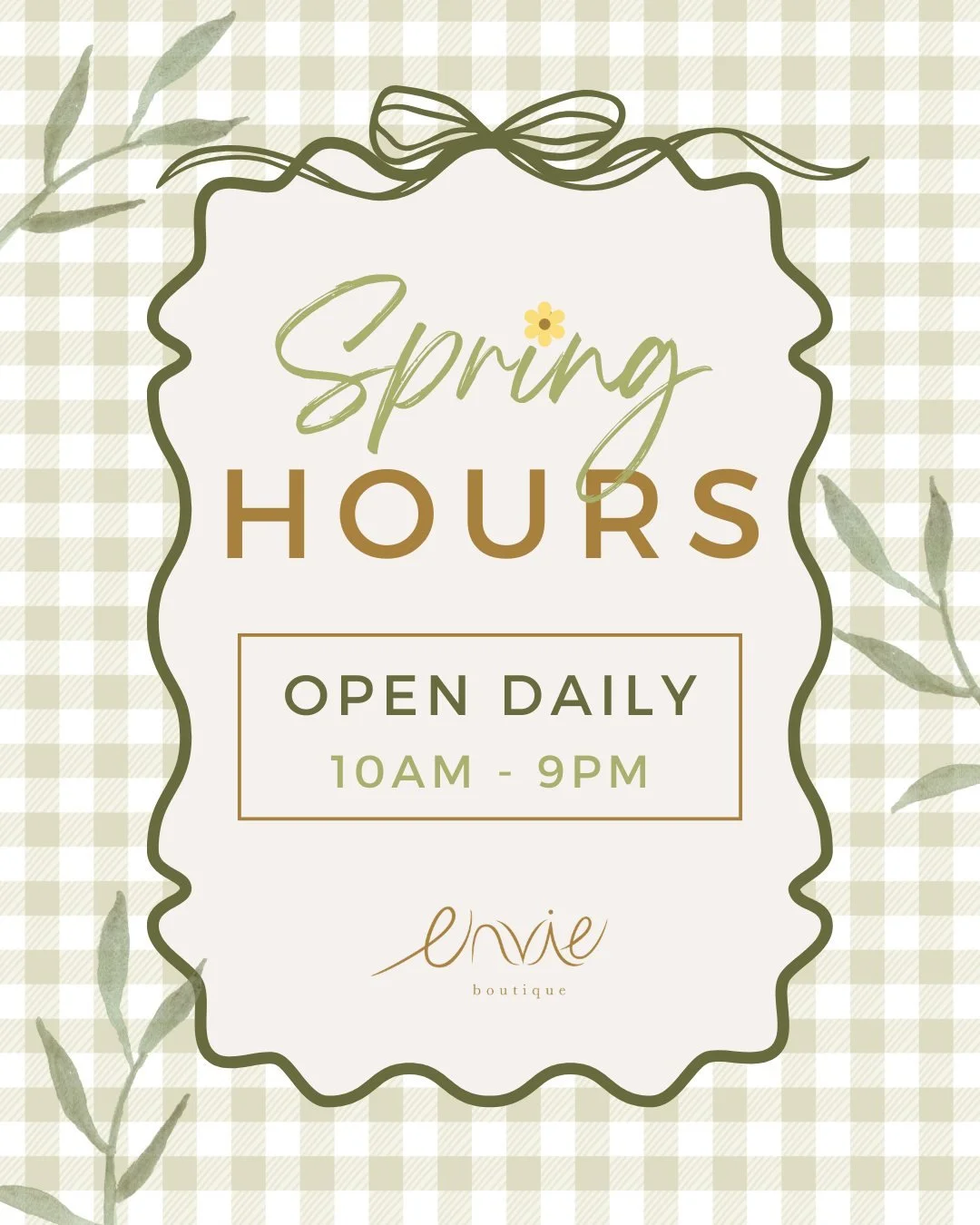 Spring Has Sprung&hellip; and So Have Our Hours! 🌸

Starting today, March 1, we&rsquo;re now open daily 10 AM &ndash; 9 PM!
Swing by the Pensacola Beach Boardwalk to shop our newest spring styles&mdash;sunshine, sand, and style await. ☀️🌼🌴