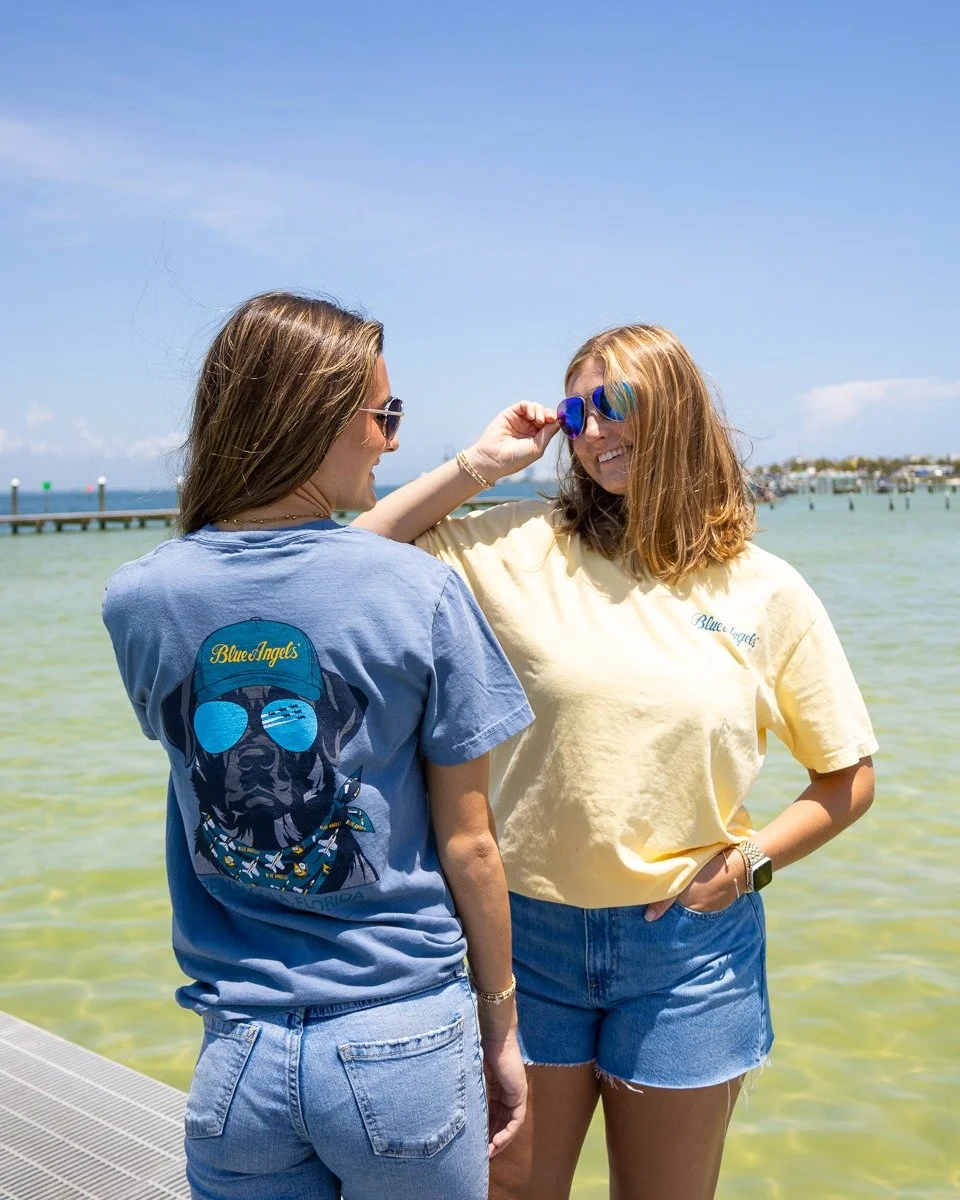 New 2026 Blue Angels shirts are HERE! ✈️🐾😎
You&rsquo;re going to want to get your paws on this designs before they fly off the shelves.

📍 Pensacola Beach Boardwalk
☀ Open daily, 10a - 10p