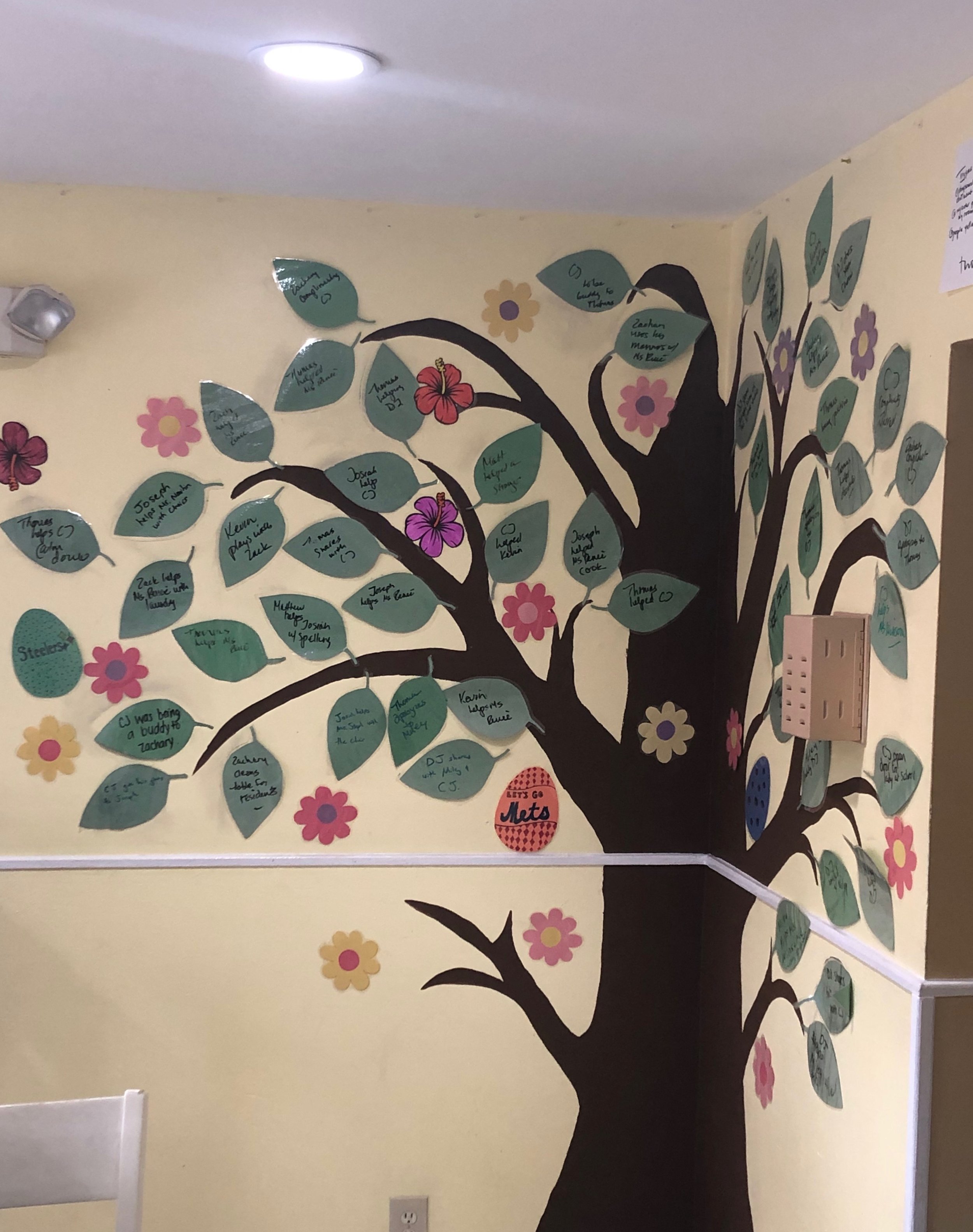 Merrick Group Home Residents created an Acts of Kindness Tree. Every time they fill the tree it will be considered one act of kindness. Our goal is to complete as many trees as possible!