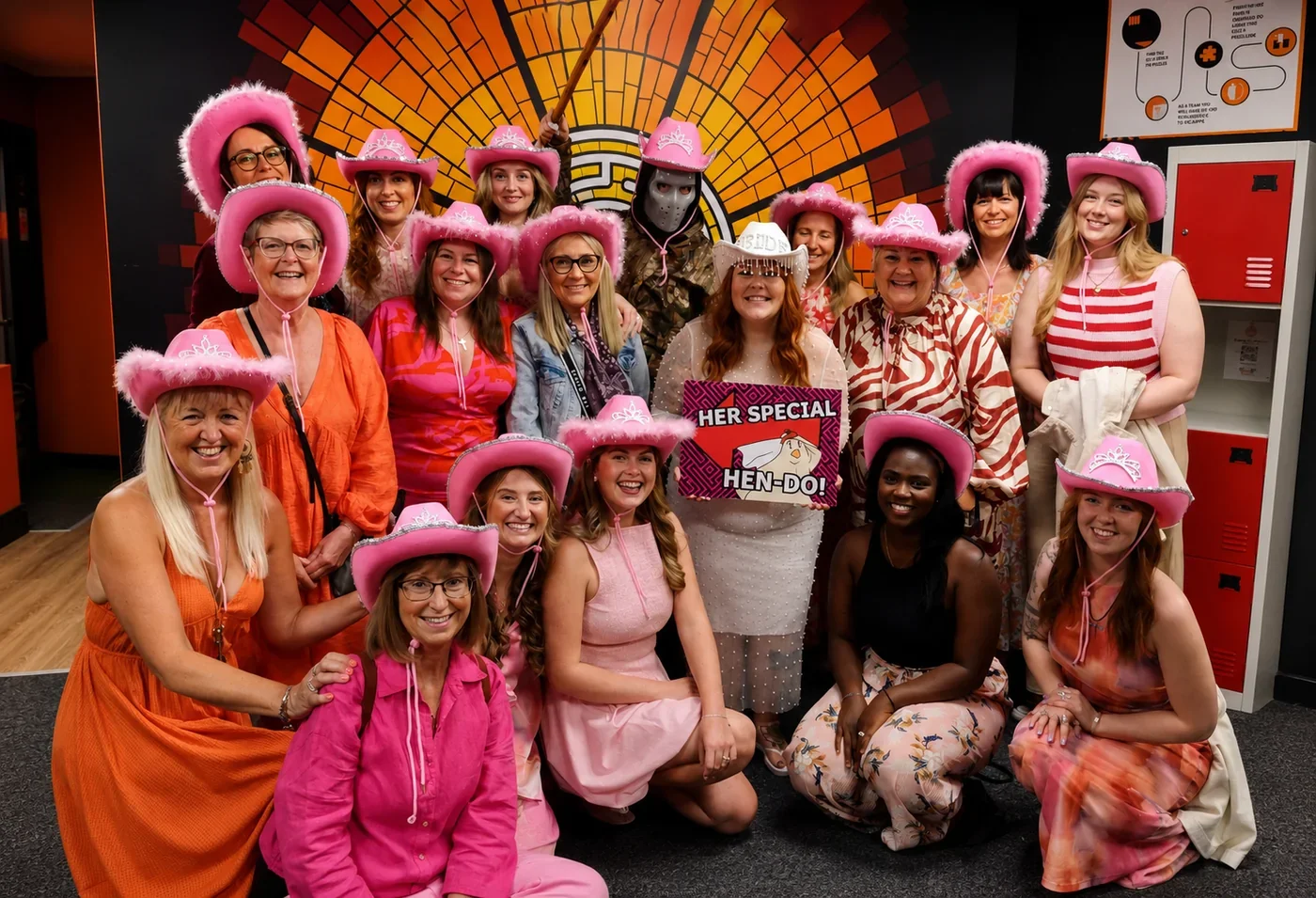 Hen party group enjoying a private escape room experience at Escape Leicester