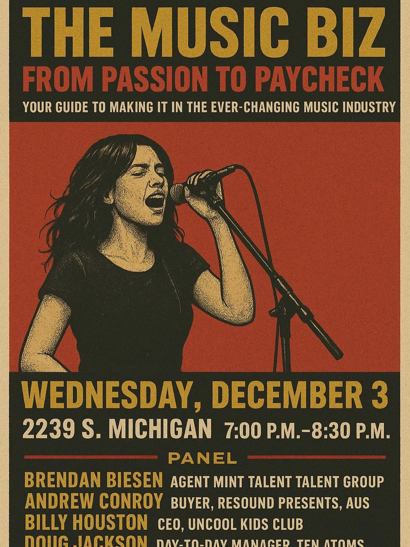 Super great networking opportunity this Wednesday for musicians and anyone in the music business!! 
Talk with some top music industry professionals at @liveat2239 
 
Get your FREE ticket before it sells out ⬇️ 
🔗 https://shorturl.at/a8mgY 

#musicin