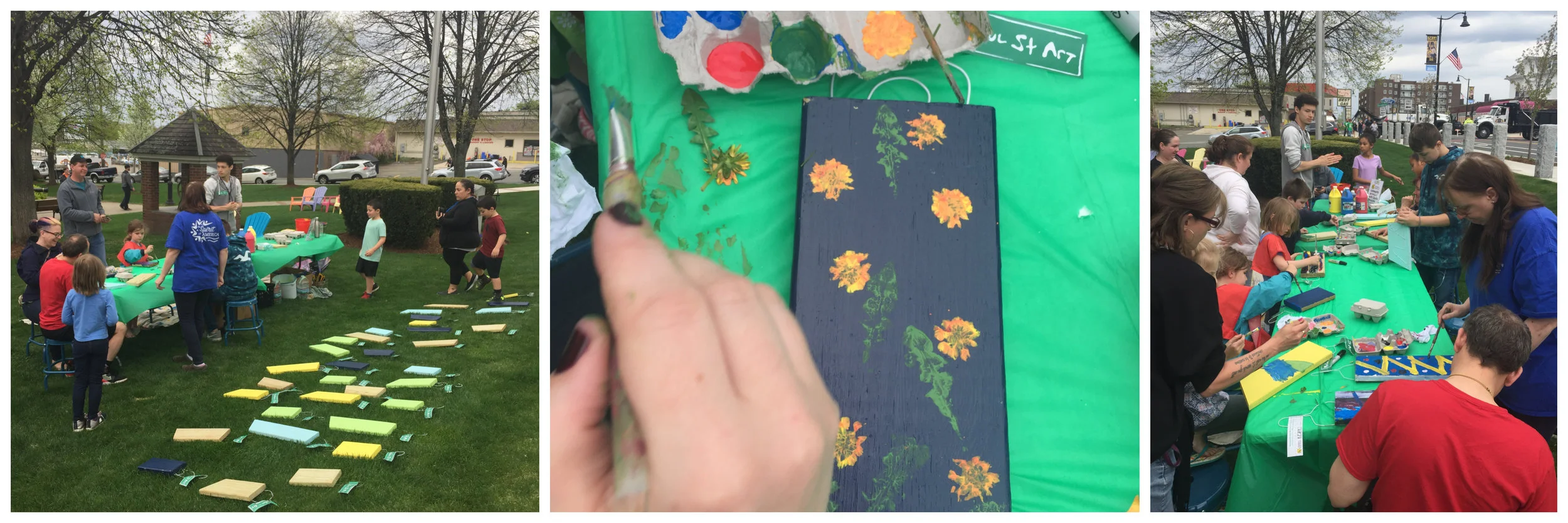 The process: pick a block, be creative, leave it for us to install on Rantoul Street