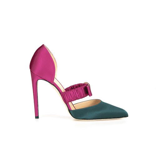 LILY FUSHIA GREEN PUMP - CHLOE GOSSELIN