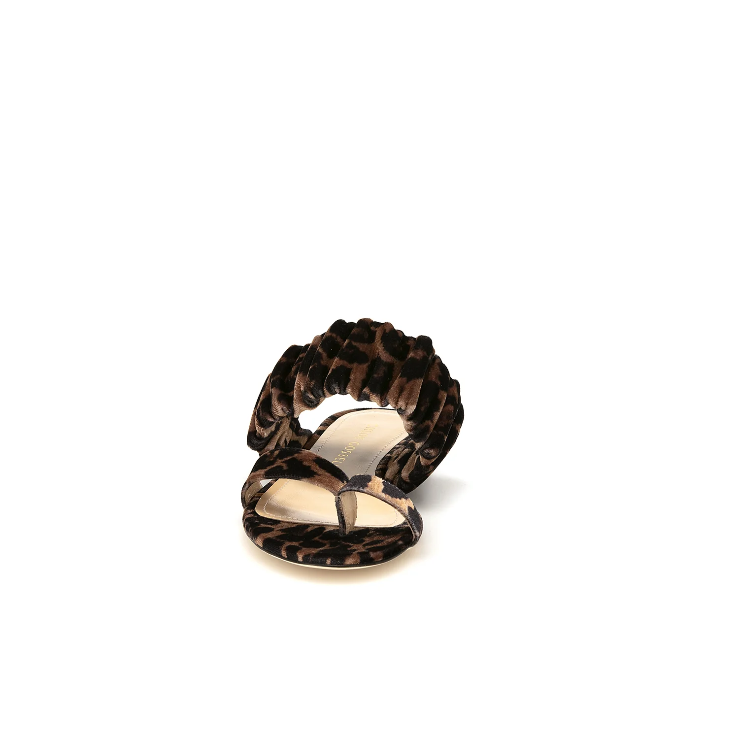 'EMILIANA' - LEOPARD VELVET FLAT SANDAL CHLOE GOSSELIN