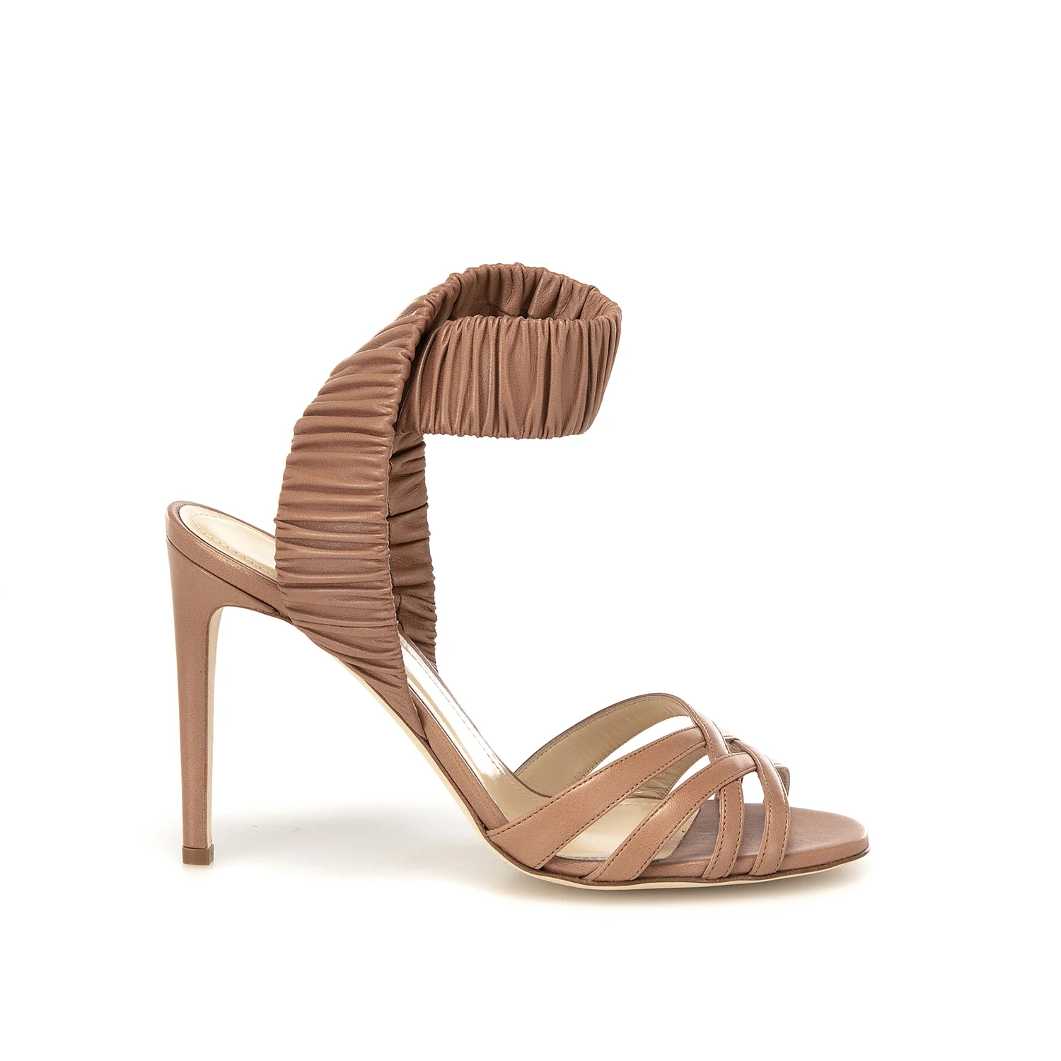 'JULIANNE' - CHLOE GOSSELIN TAN STRAPPY SANDAL