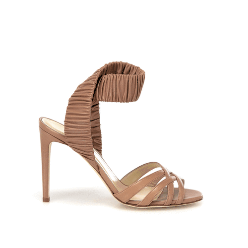 'JULIANNE' - CHLOE GOSSELIN TAN STRAPPY SANDAL