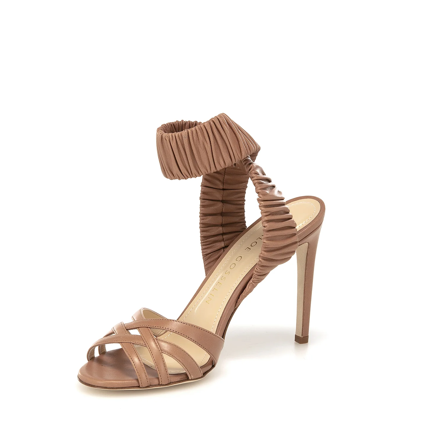 'JULIANNE' - CHLOE GOSSELIN TAN STRAPPY SANDAL