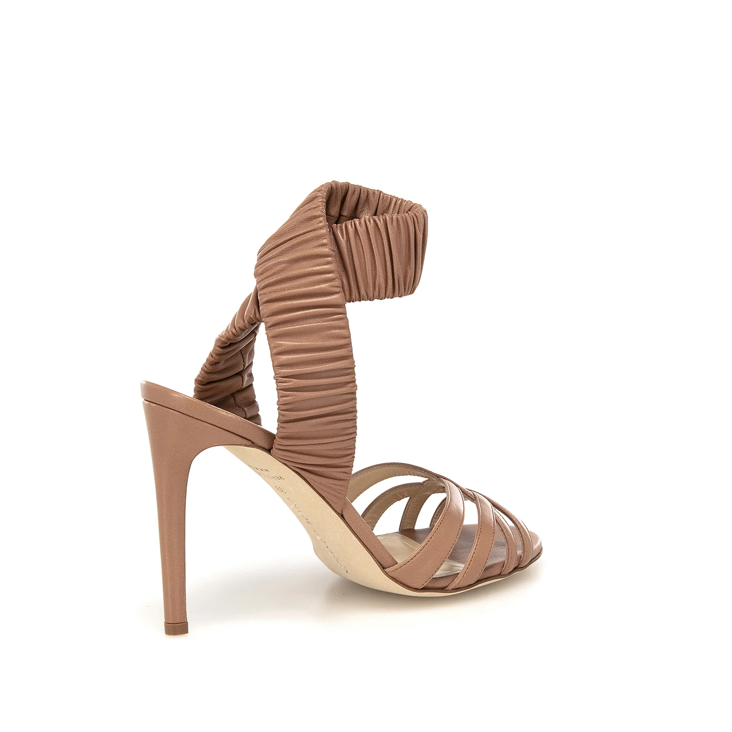 'JULIANNE' - CHLOE GOSSELIN TAN STRAPPY SANDAL