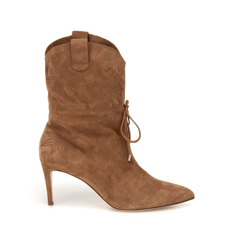 'THELMA' - TAN SUEDE COWBOY BOOT CHLOE GOSSELIN