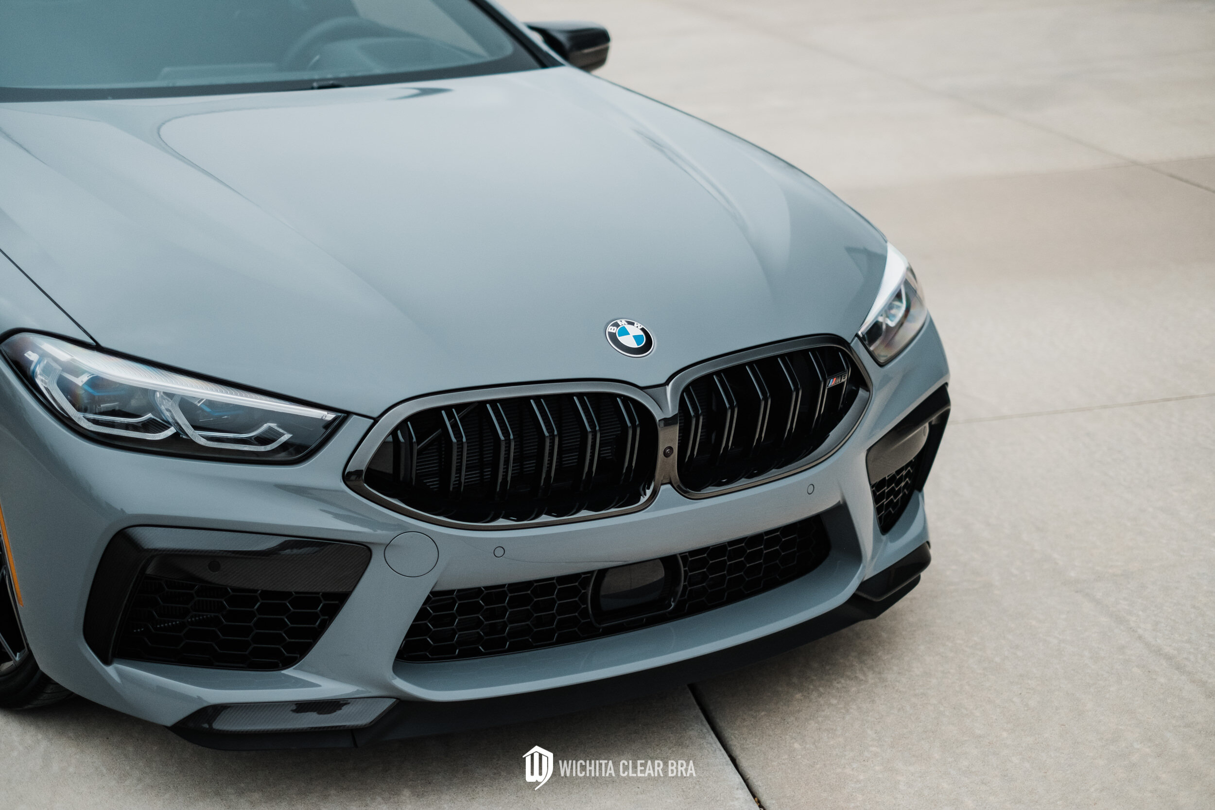 BMW M8 Competition Nardo Grey Ceramic Pro Coating XPEL Prime XR Window Tint — Wichita