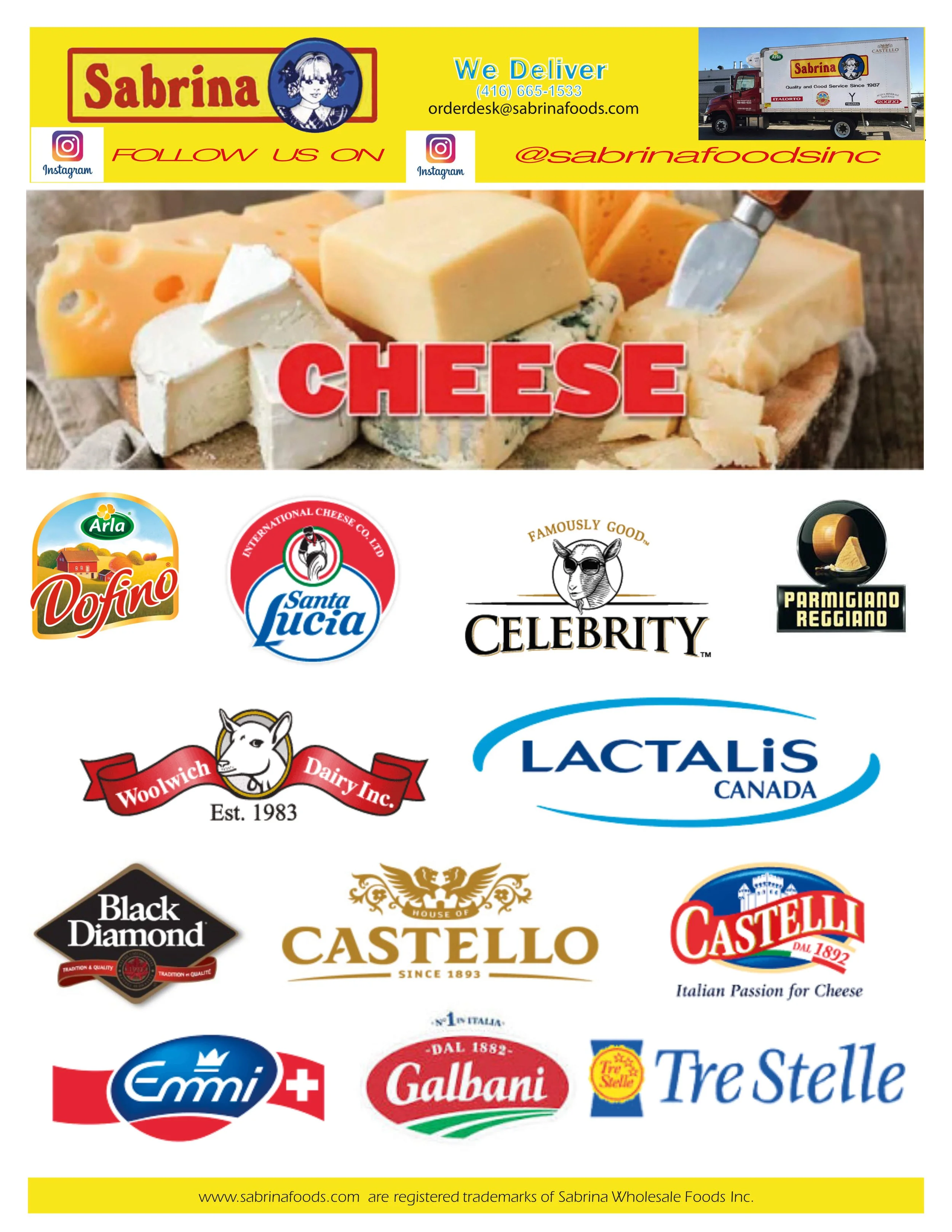 Cheese - Hundreds of varieties of Domestic &amp; Imported Cheese Now Available!! We will source anything you need, please ask us!!