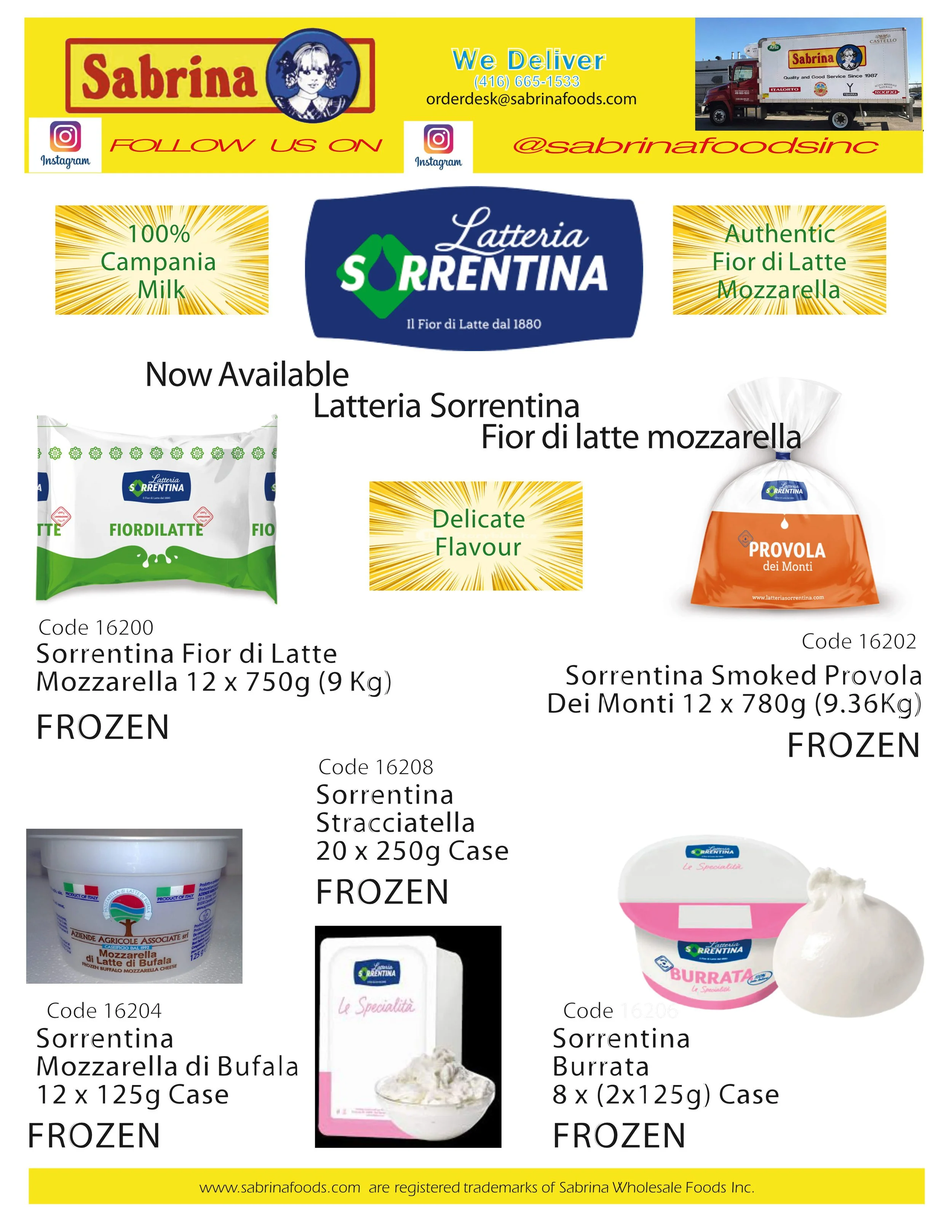 NOW AVAILABLE! Latteria Sorrentina Fior di latte Mozzarella