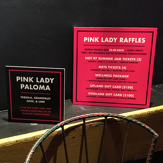 Table Top & Bar Signage