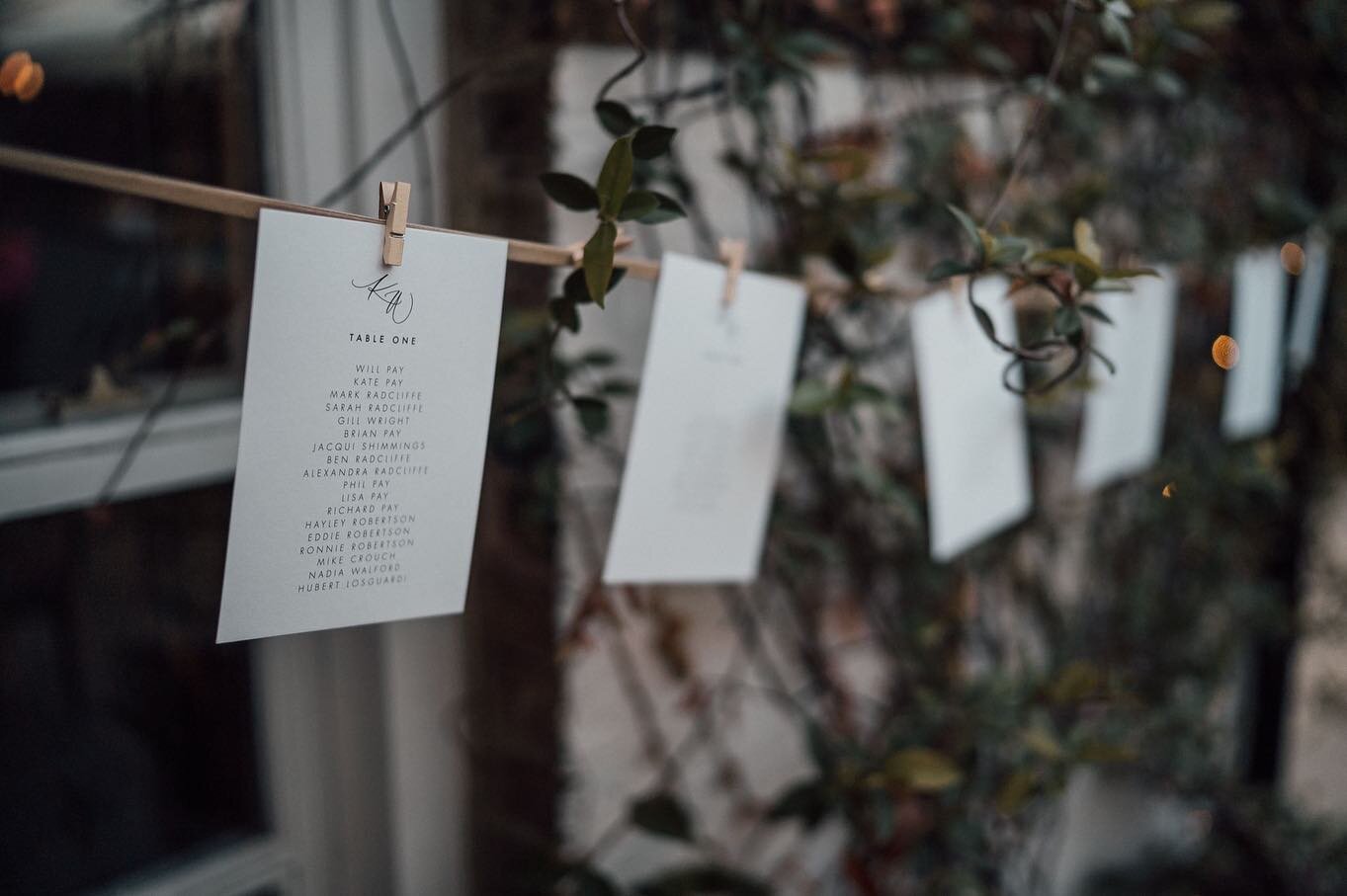 Kate &amp; Will&rsquo;s late summer London wedding 💘 It&rsquo;s many years since I first made a table plan like this for our own wedding, and today I still love it just as much. Modern and simple but romantic and whimsical against a leafy backdrop. 