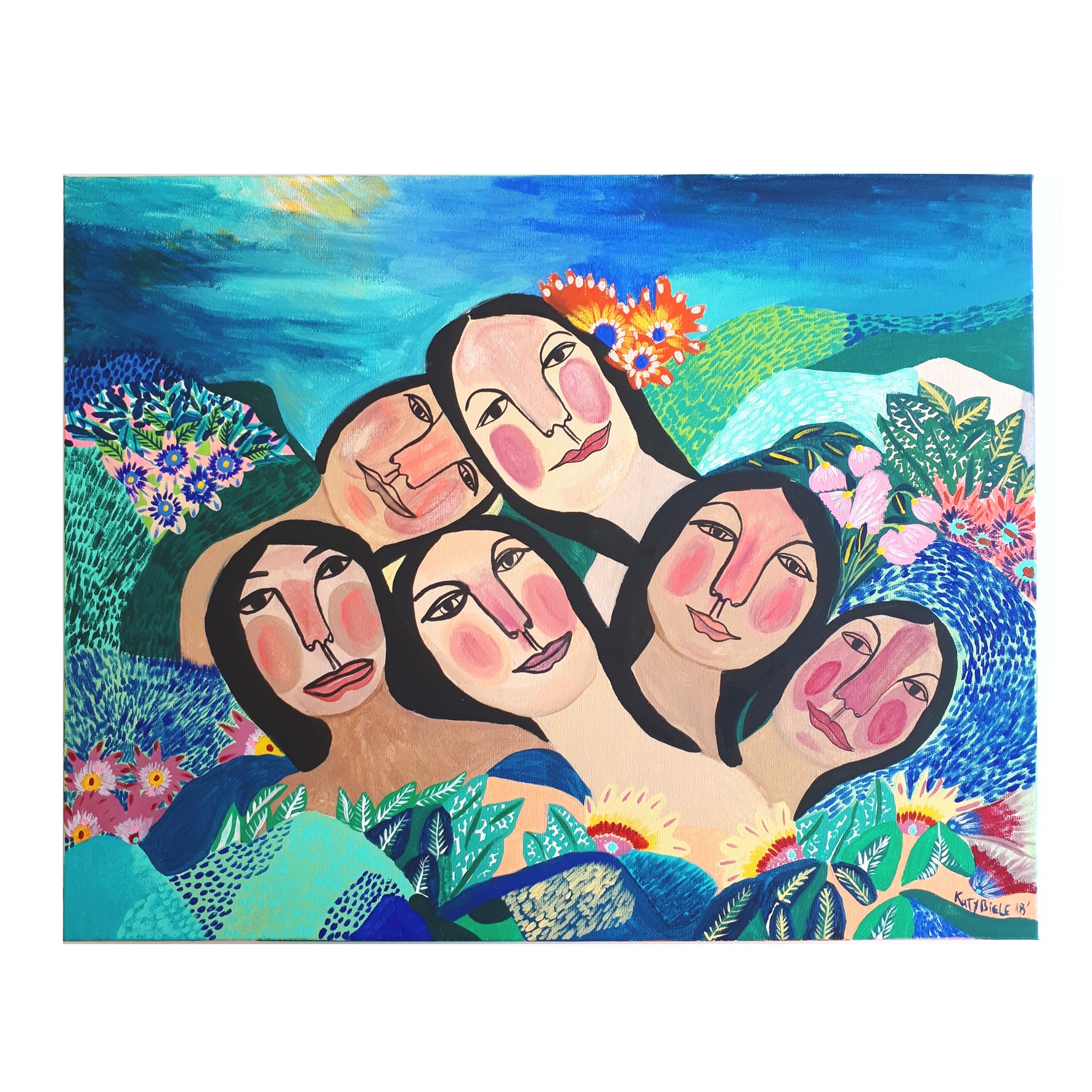 Las Durmientes, Acrylic on canvas, 2018.