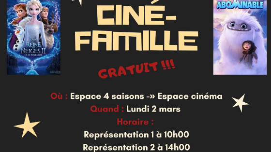 Cinéma en famille - ANNULÉ