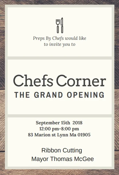 Chefs Corner Grand Opening!