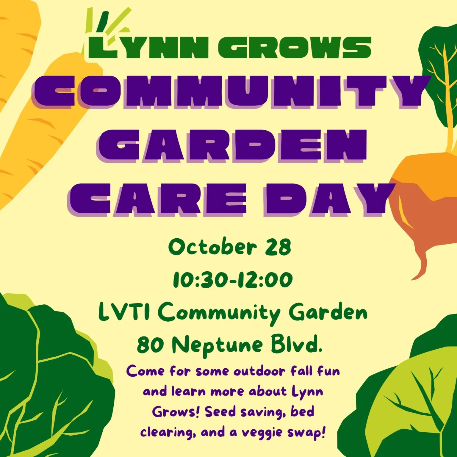 Community Garden Care Day - October 28