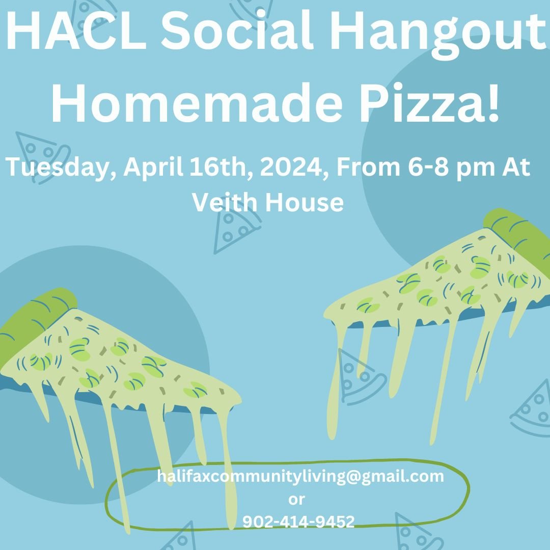 📢Attention HACL Social Hangout is Tomorrow! 📢

Join us on Tuesday, April 16, 2024, from 6-8 pm at 3115 Veith Street for our Social Hangout. This week's program is all about making homemade pizza! Everyone will have the chance to make pizza from scr