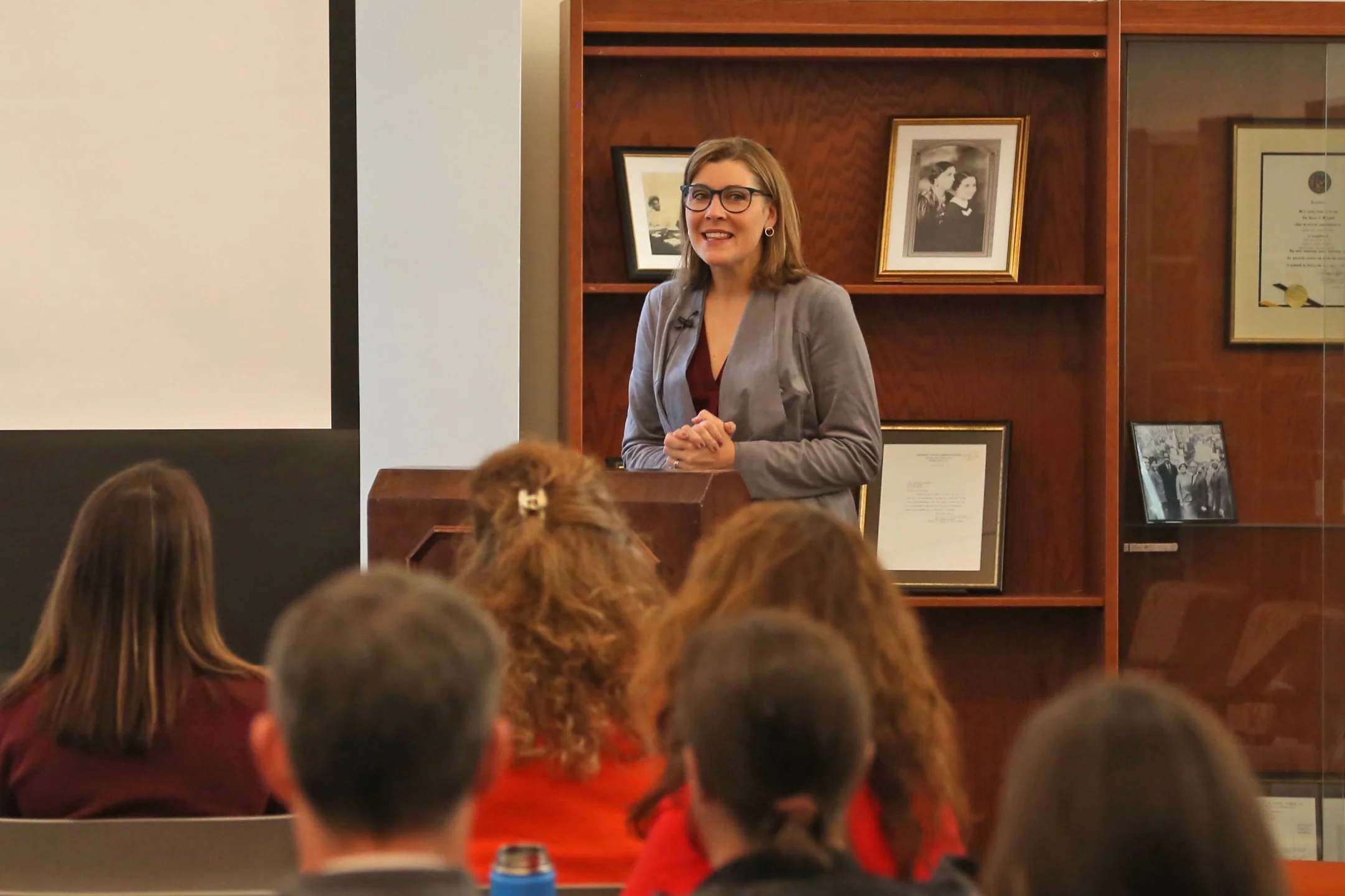 School speaker Bonnie J. Rough offers a parent education coffee morning in 2018