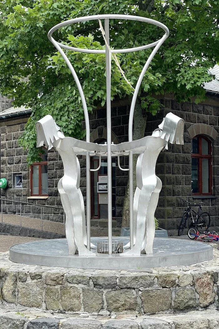 Pedestrian street fountain