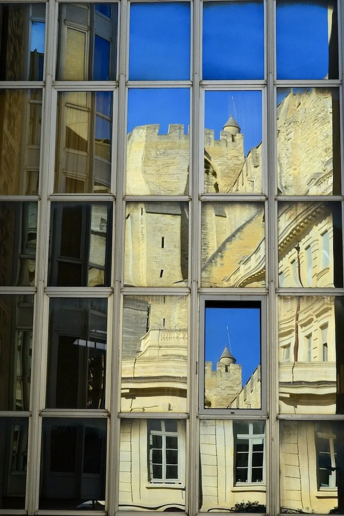 Reflection Palace of the Popes in glass