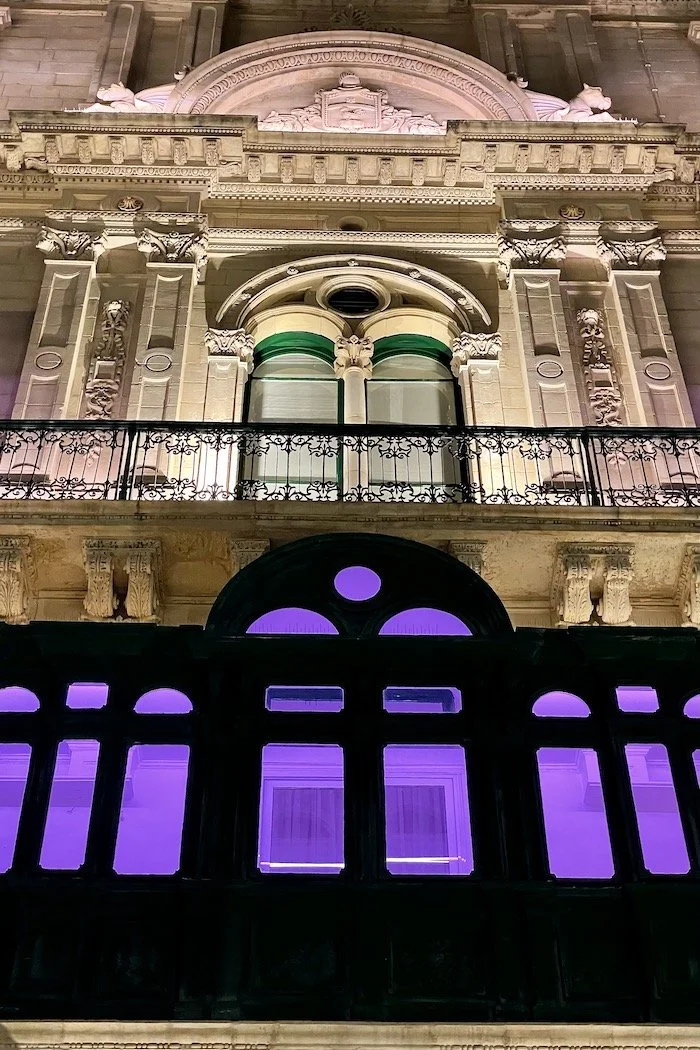 On Republic Street Valletta at night