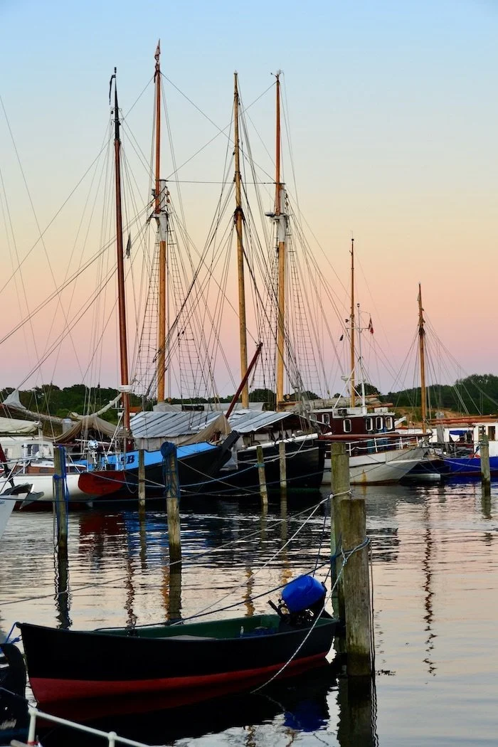 Sunset over Svendborg Marina