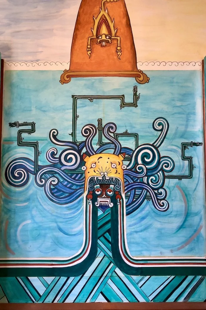 Pre-Columbian motif on Chapala mural