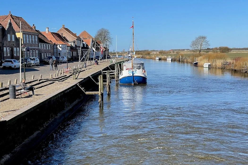 Ribe Stream separates town from marshland