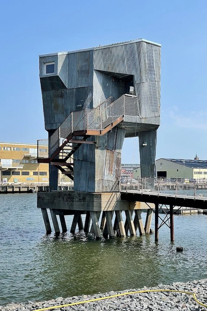 Recycled sauna in Gothenburg harbor
