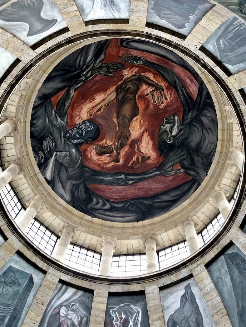 Orozco's "Man of Fire" mural