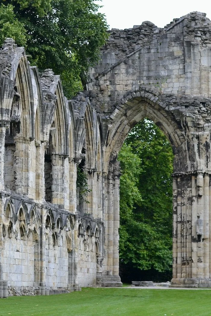 Architecture St. Mary's Abbey ruin York England