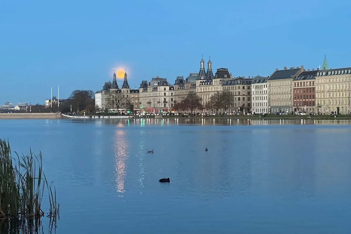 Travel Tips Tuesday inspiration from Copenhagen, where once the cloud cover dissipated the evening after the latest super moon to create a magical atmosphere over the Copenhagen Lakes at sundown.
*
#visitcopenhagen
#onthegowithheidi
#uncommontravel
#