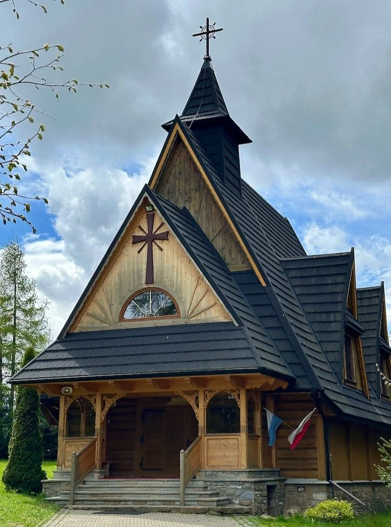 Travel Tips Tuesday inspiration from the delightful town of Zakopane, in southern Poland on the border with Slovakia, nestled at the foot of the High Tatra Mountains, where Poles love to for hiking and winter sports, and where the distinctive highlan