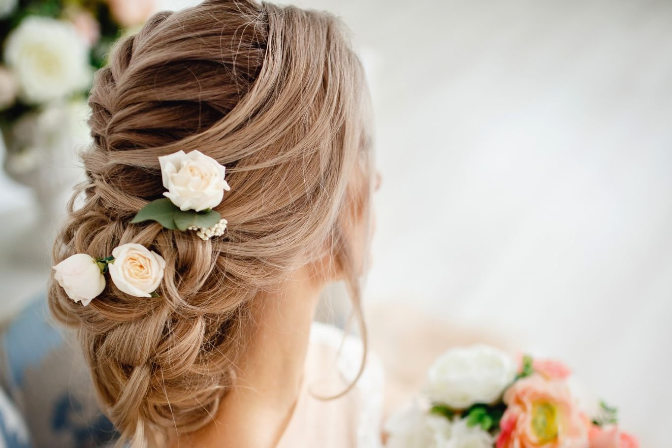 wedding hairstyles braids flowers