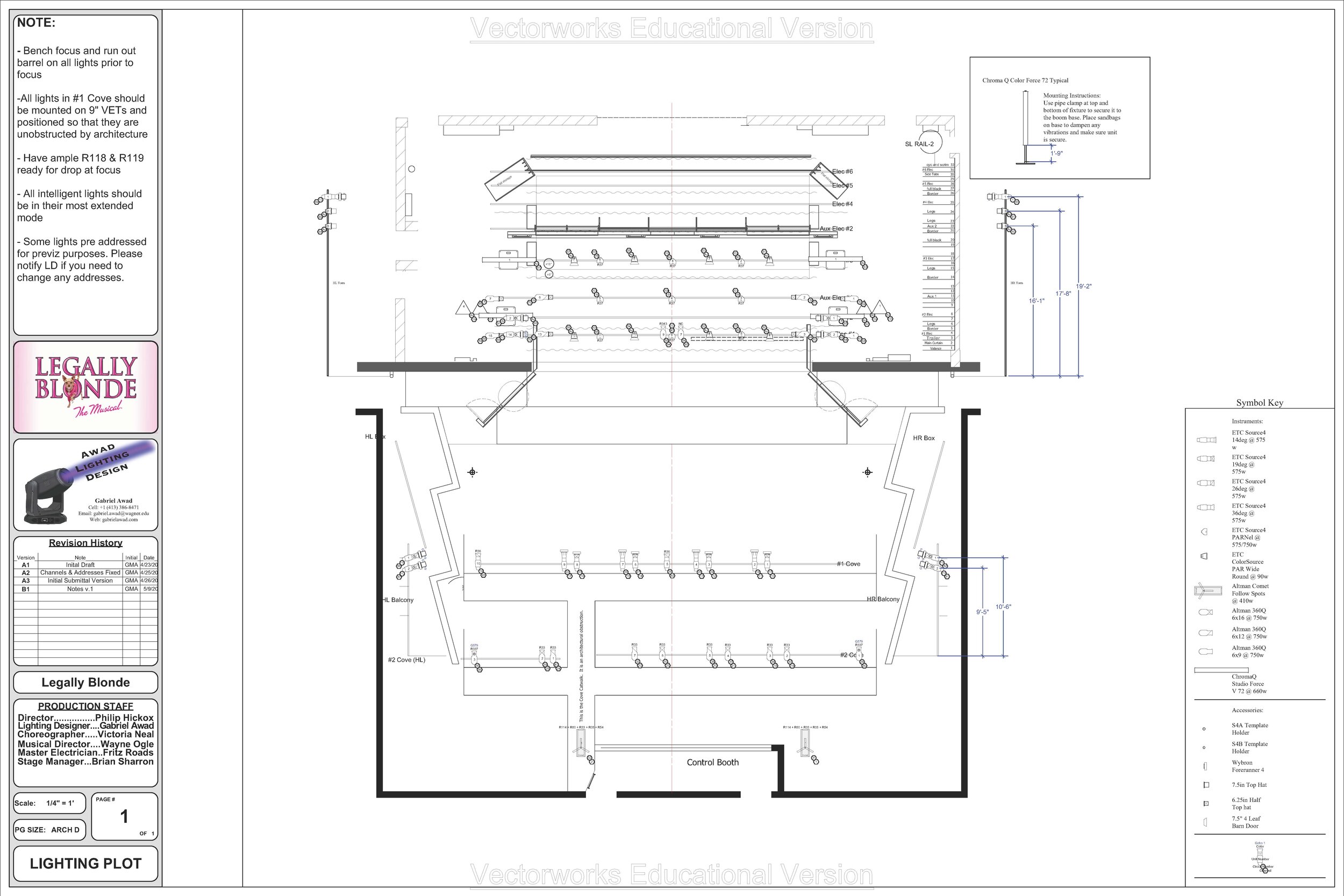  This is from a class exercise that I did for my advanced lighting design class.  