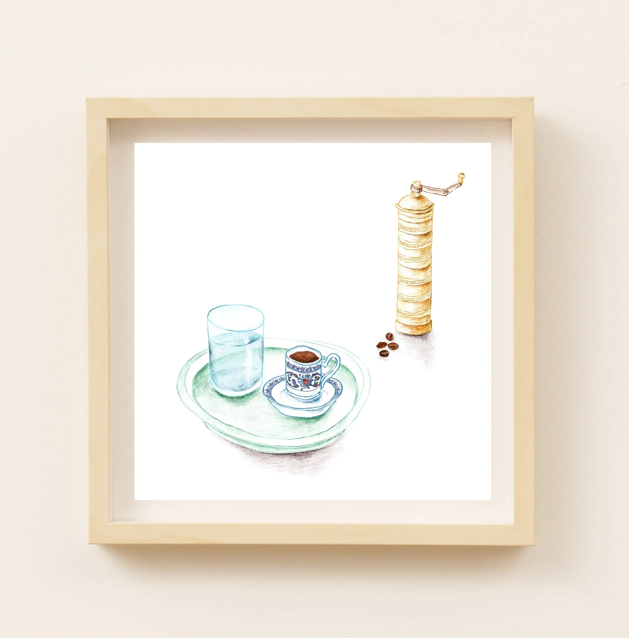 Turkish Coffee and Grinder Wood Frame.jpg