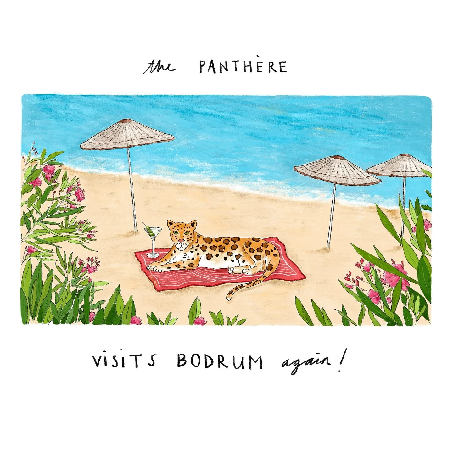 I am excited to share a fun project that I was able to work on this spring!

The panthere visited Bodrum again: I worked with @Cartier and added new artwork to their visual toolkit, which is used to promote their gorgeous Bodrum boutique. We continue