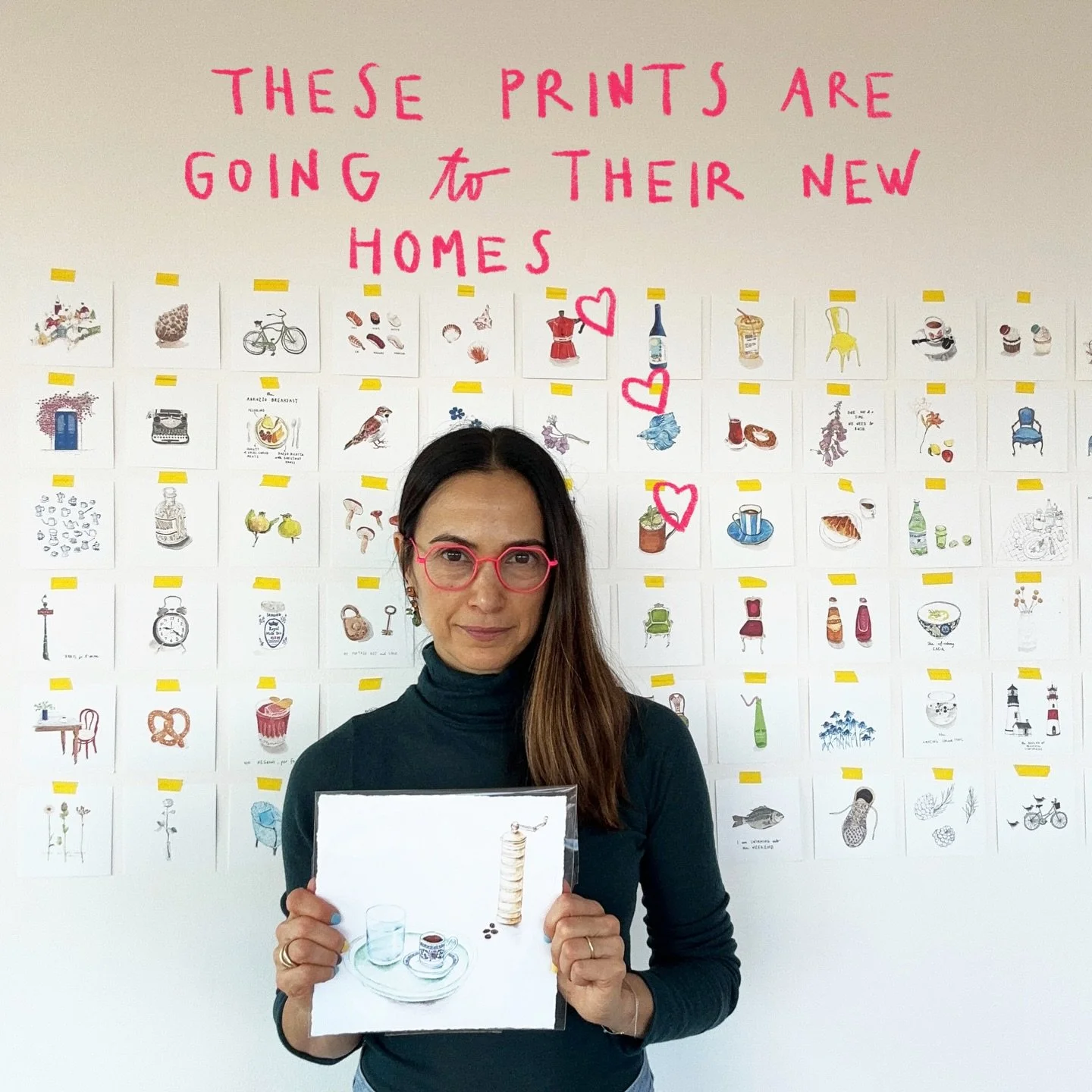 I am so happy to mail my Turkish coffee prints to their new homes. I hope that they bring a lot of joy to these new collectors. &hearts;️

For this and many other prints, the shop link is in the bio &uarr;&uarr;