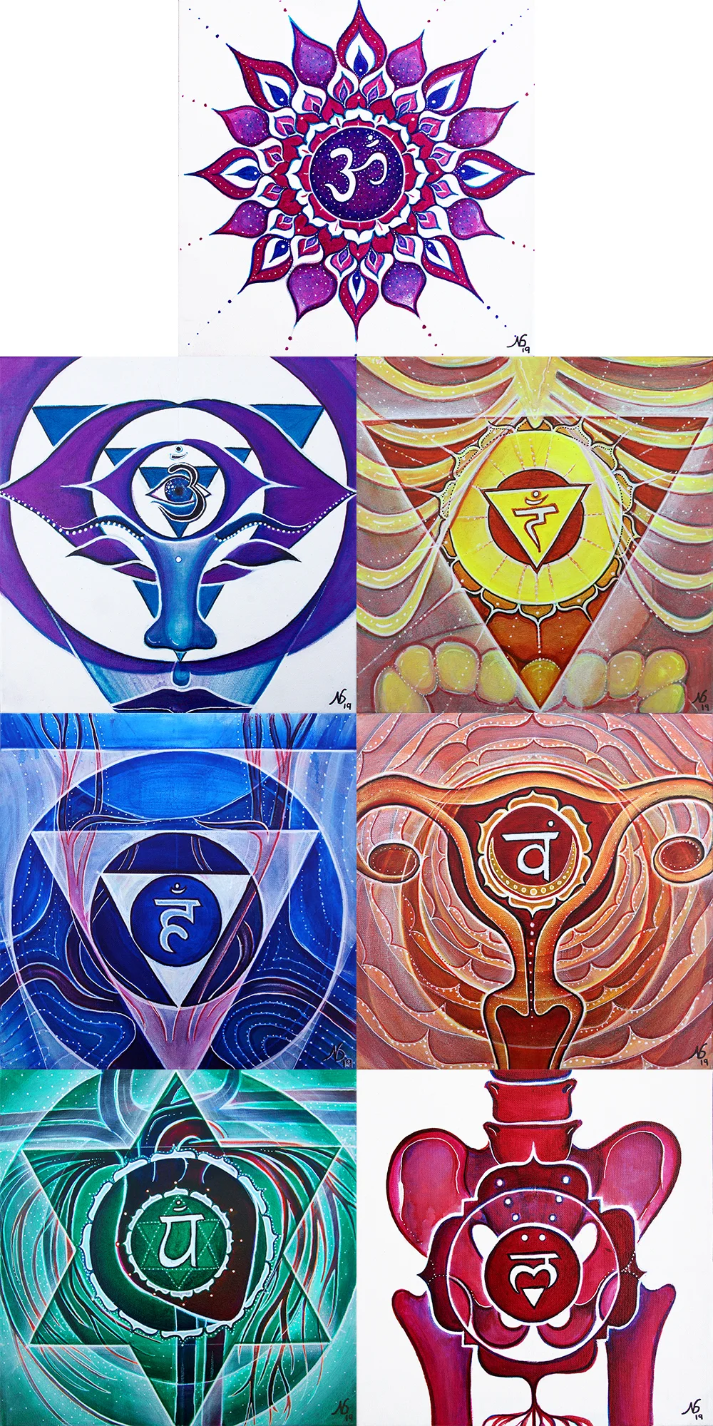 Anatomical chakra series