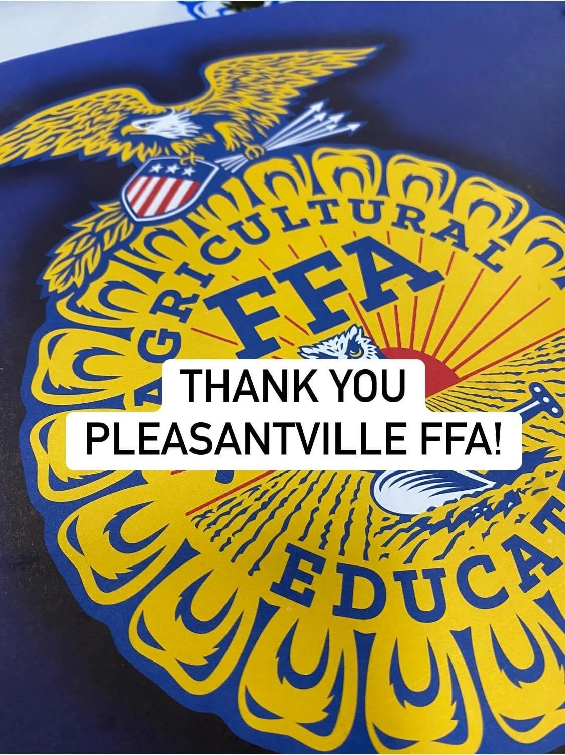 Donation from Pleasantville FFA