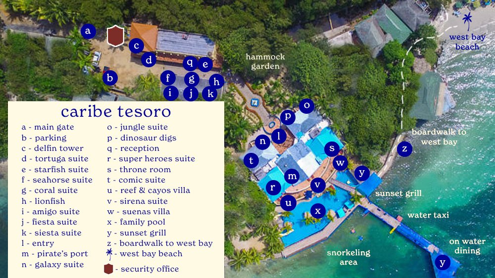 Mapa de Caribe Tesoro Resort